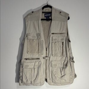 Lands End Tactical Fishing Hiking Vest Mens Size 38-40 Colour Beige